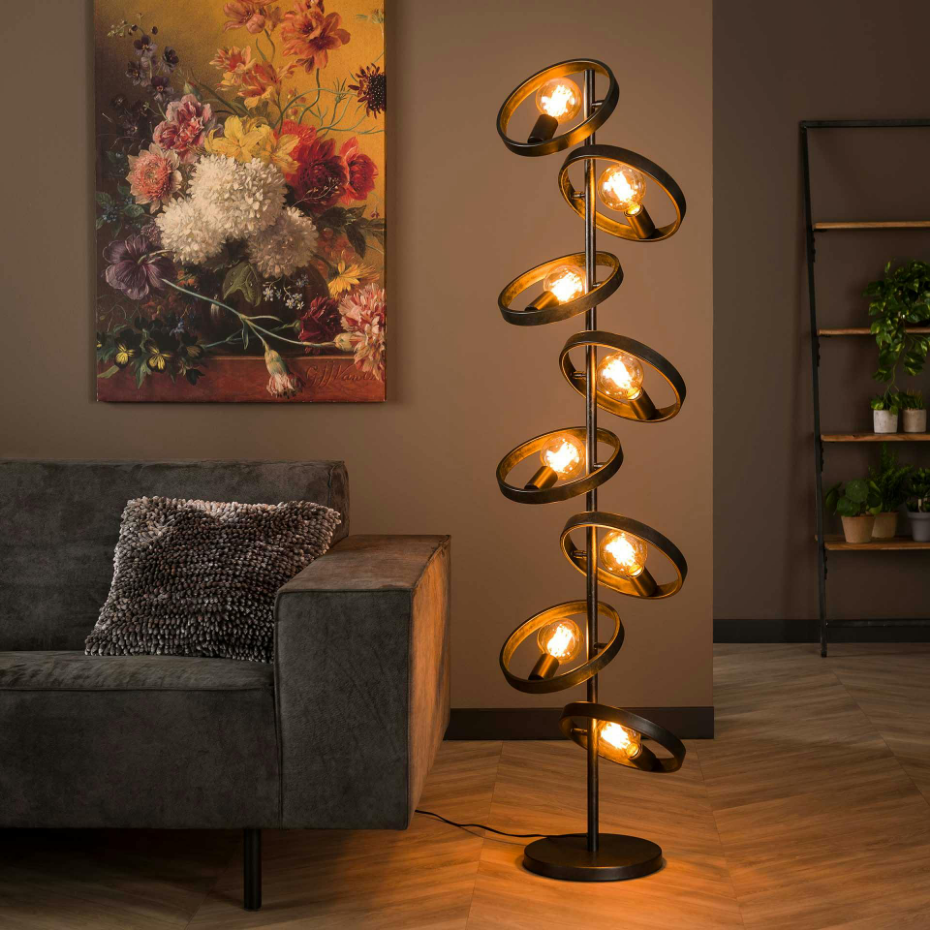 Lampadaire salon 8 anneaux RALF