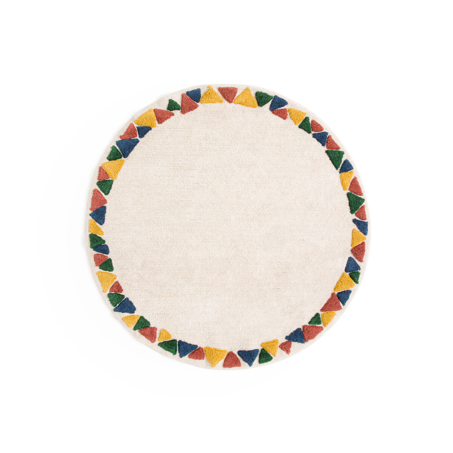Tapis enfant rond en coton bio, Trikony