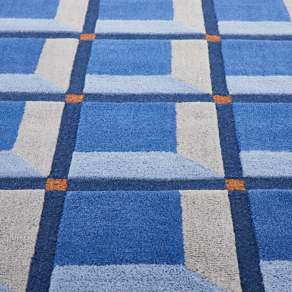 Tapis en laine motifs géométriques, Kimsa