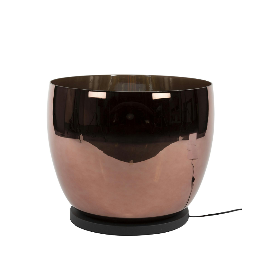 Lampe de salon moderne avec vasque en verre cuivré 41 cm NIAGARA