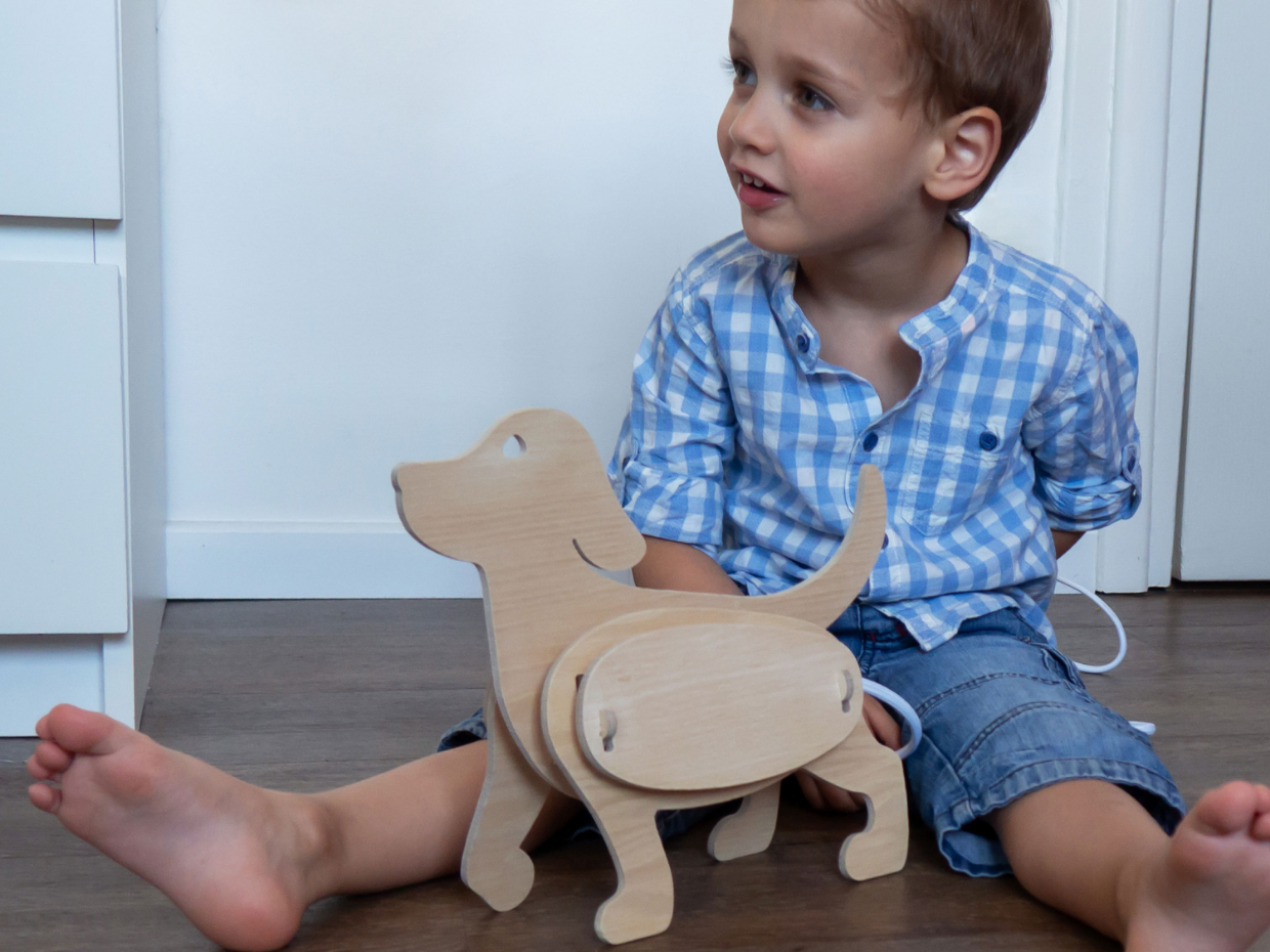 Lampe à poser en frêne Chien - ZOO