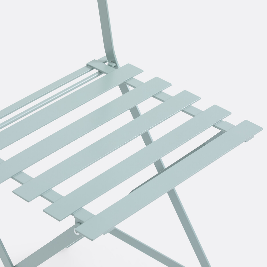 Lot de 2 chaises pliantes métal fer, Ozevan