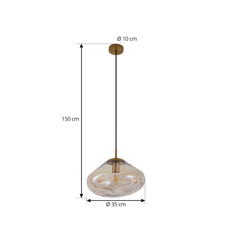 Suspension en verre design, Lelia