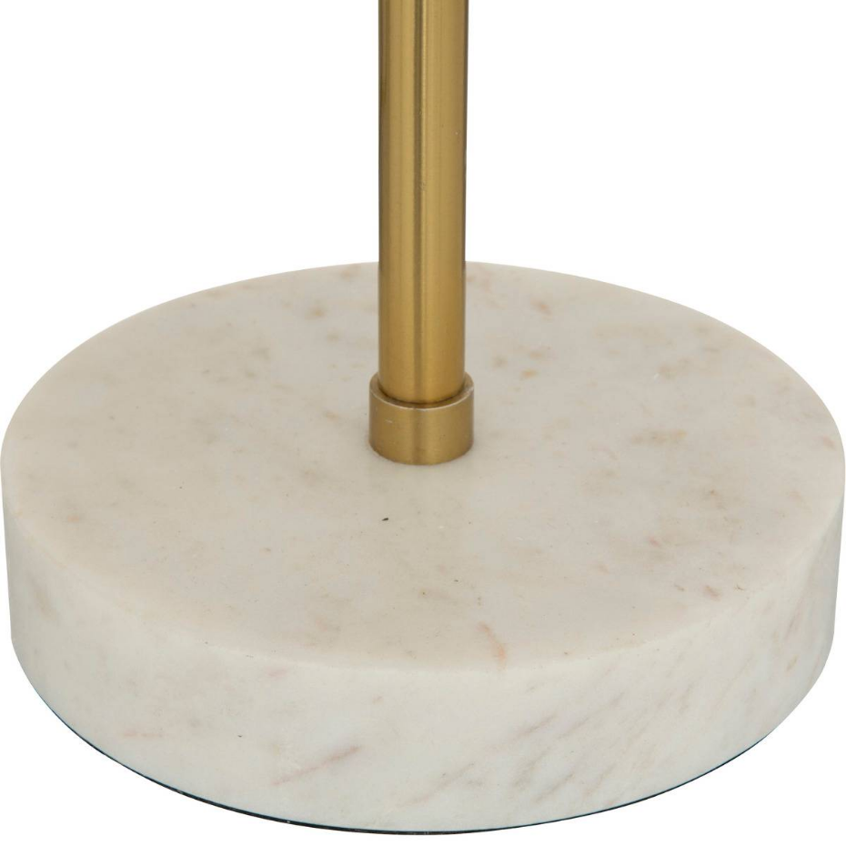 Lampe marbre et métal doré LILIO