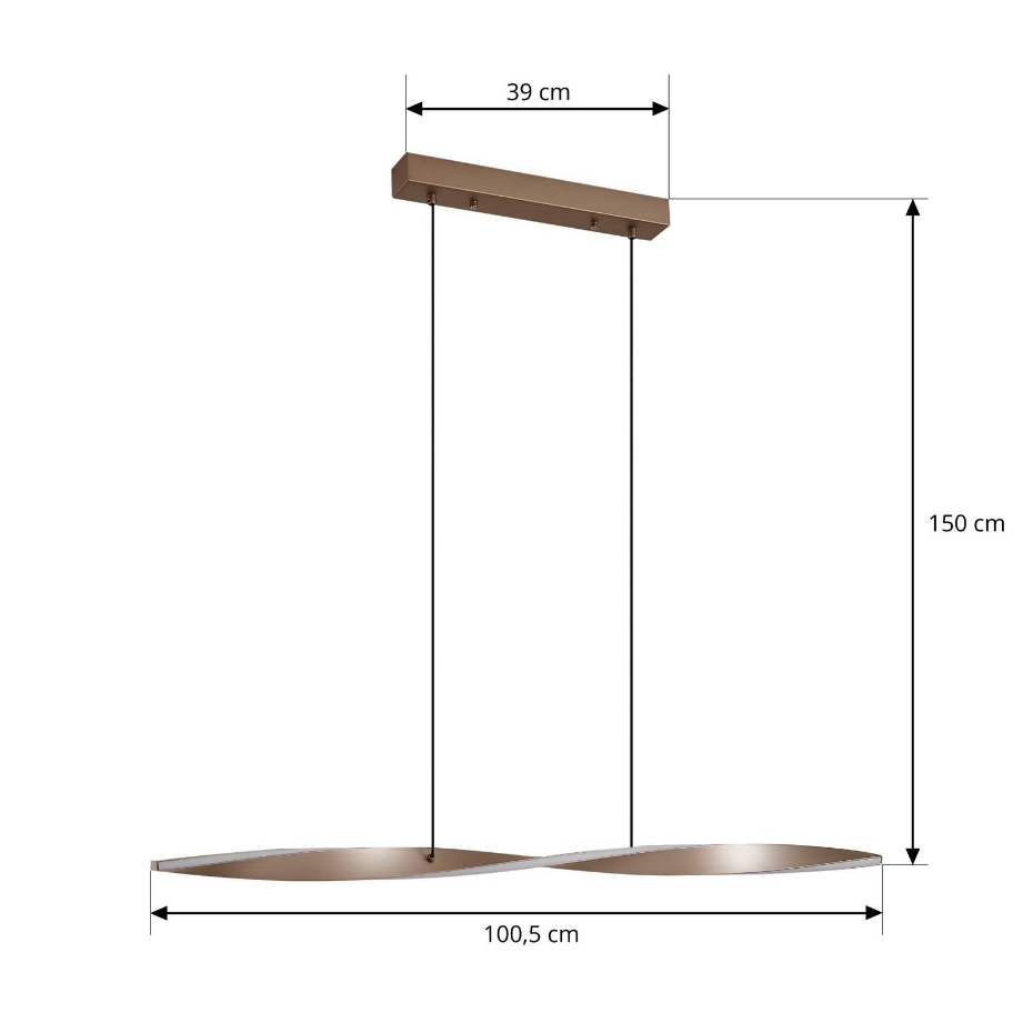 Suspension en métal moderneLED, Jaren