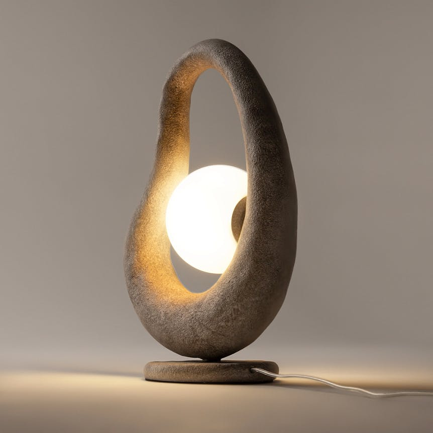 Lampe à poser organique 1 globe LULING