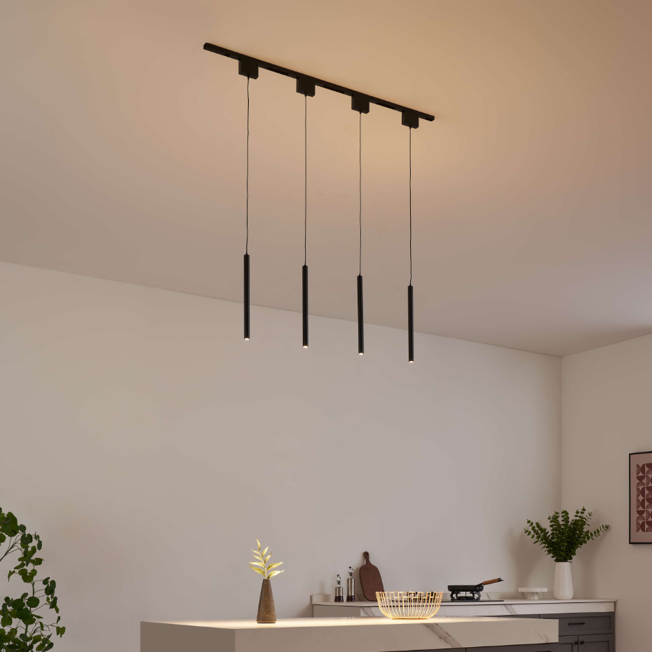 Kit rail 4 tubes LED suspendus - LYNE