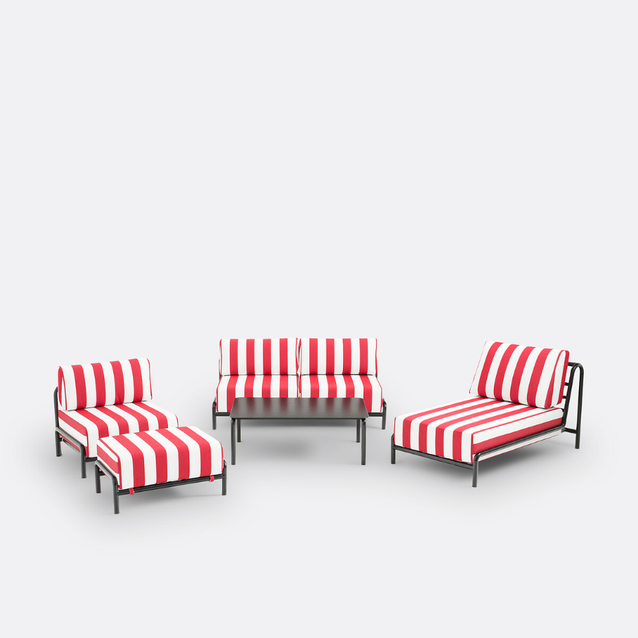 Fauteuil bas de jardin métal acier, Thomes