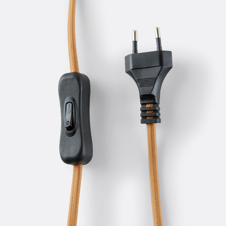 Lampe à poser chêne et lin, Dehen
