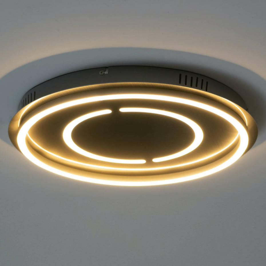 Plafonnier LED rond double cercle - OLAVA