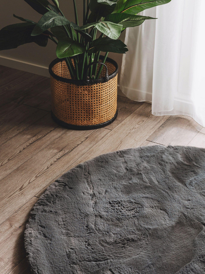 Tapis rond imitation fourrure DAVE
