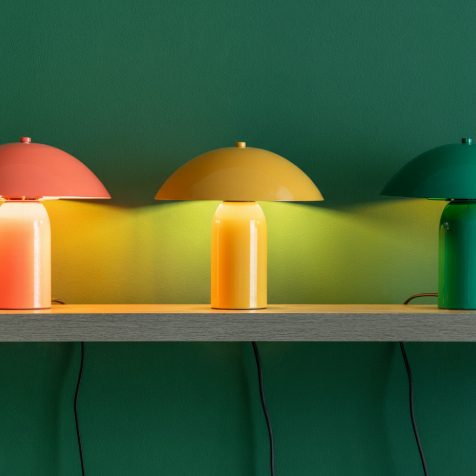 Lampe à poser champignon en métal- ASTUTO