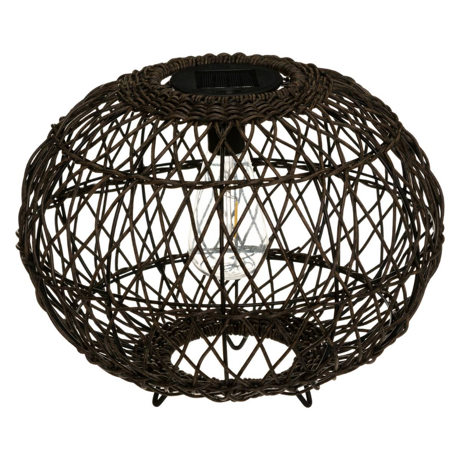 Lampe solaire d'extérieur osier tressé BOULE