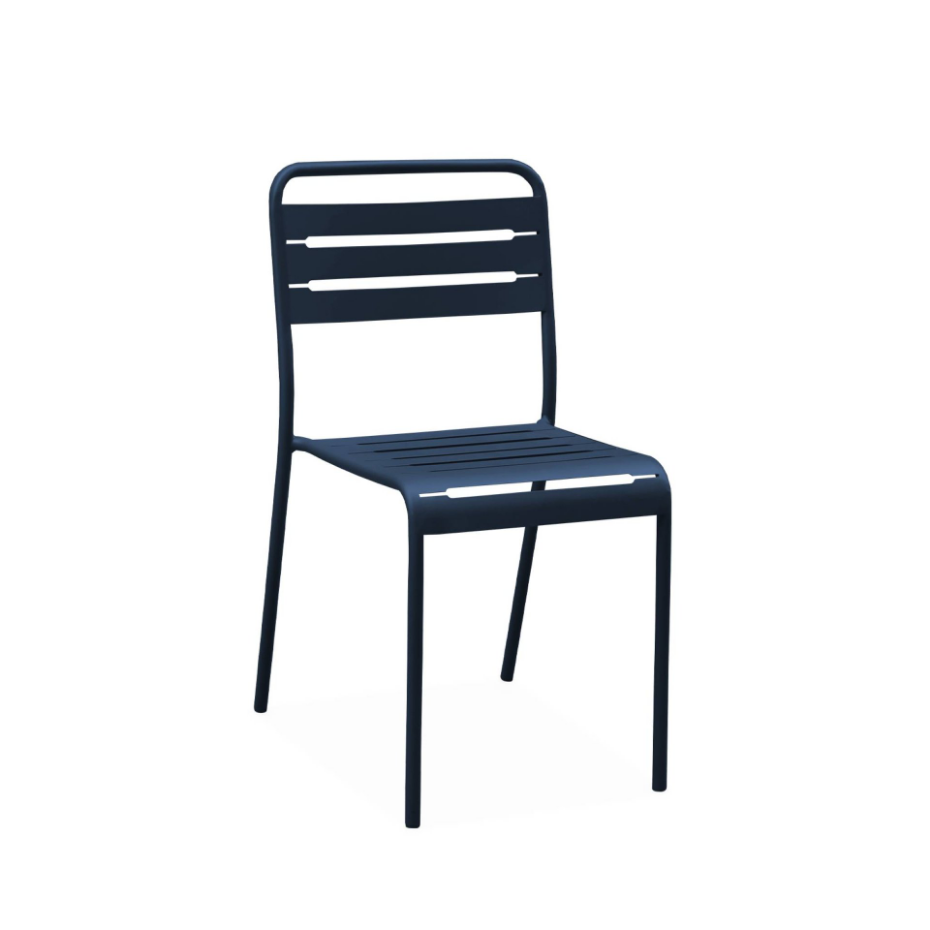 Table de jardin pliante métal + 6 assises AMÉLIA