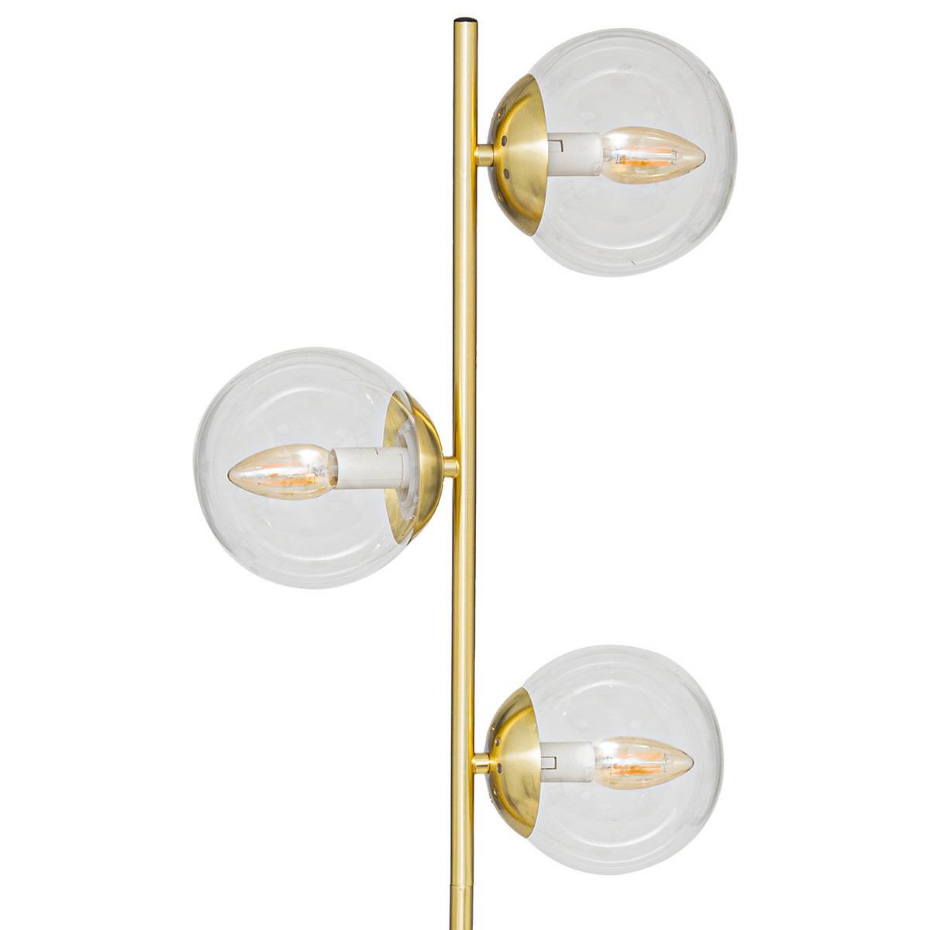 Lampadaire triple verre métal design