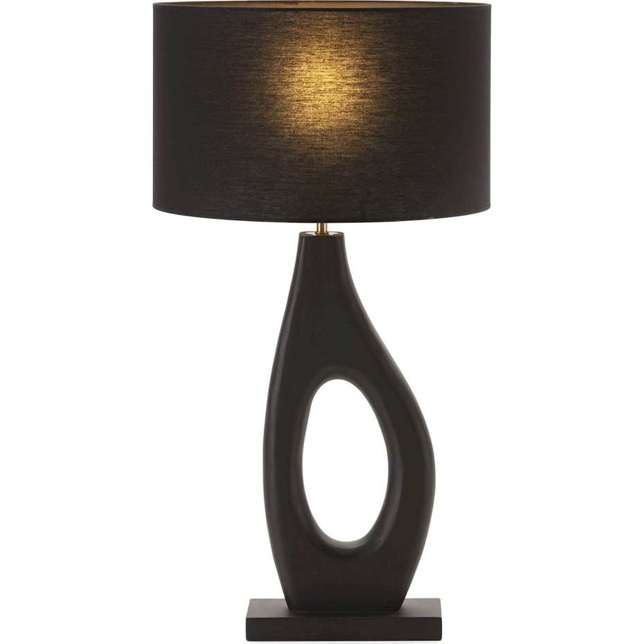 Lampe de table en bois de manguier et métal
