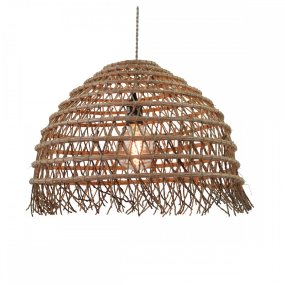 Suspension tressée en fibres de palmier, K5
