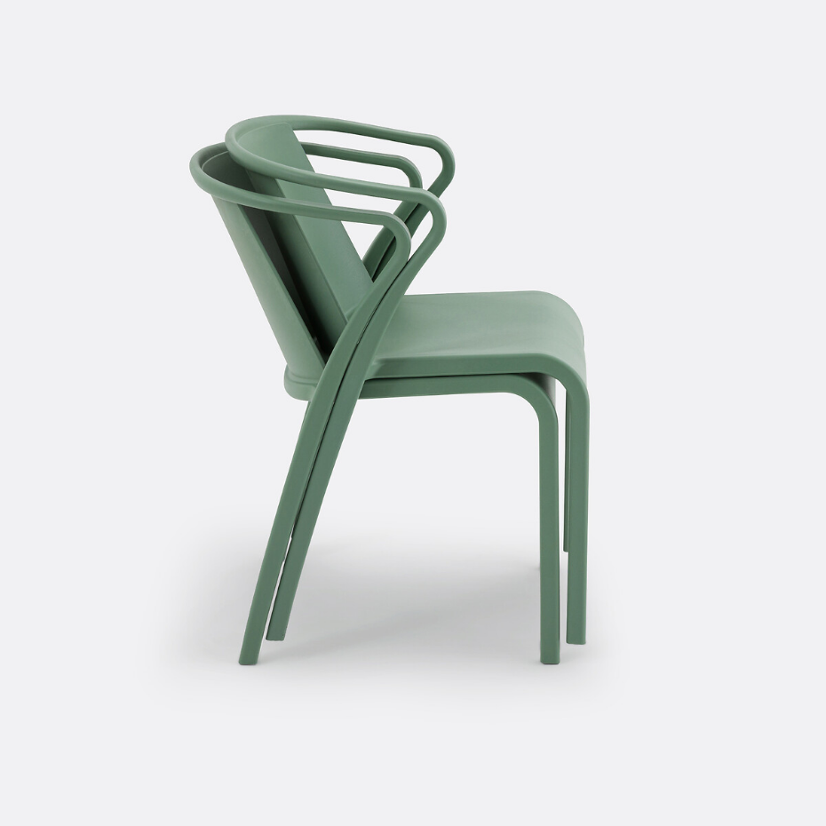 Lot de 2 fauteuils en polypropylène, Predsida