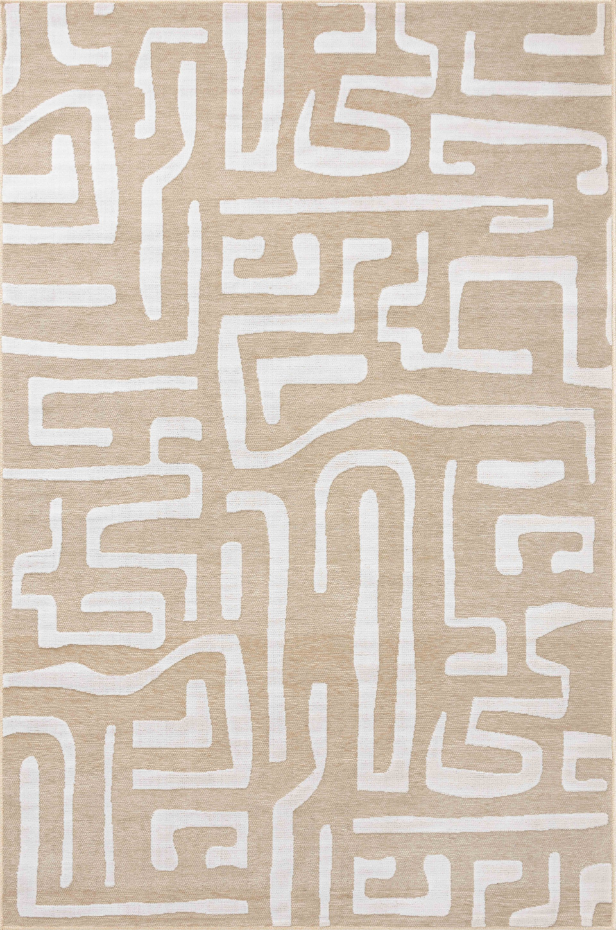 Tapis interieur à motif labyrinthe en relief GARDEN