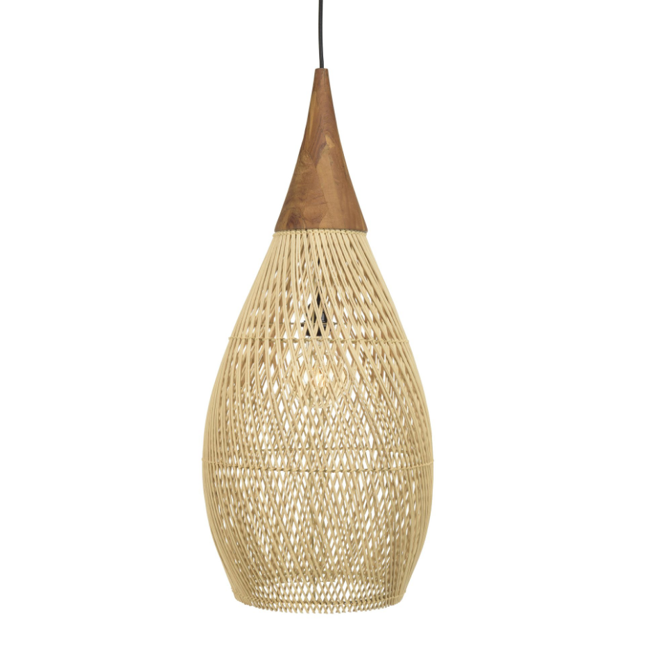 Suspension goutte en rotin 35cm FOLELLI