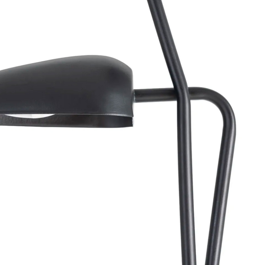 Lampadaire design double en métal noir 40.5x25x142.5cm