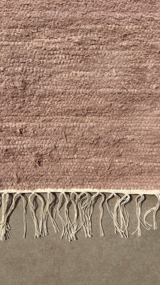 Tapis en coton recyclé tissé à la main AMALIA