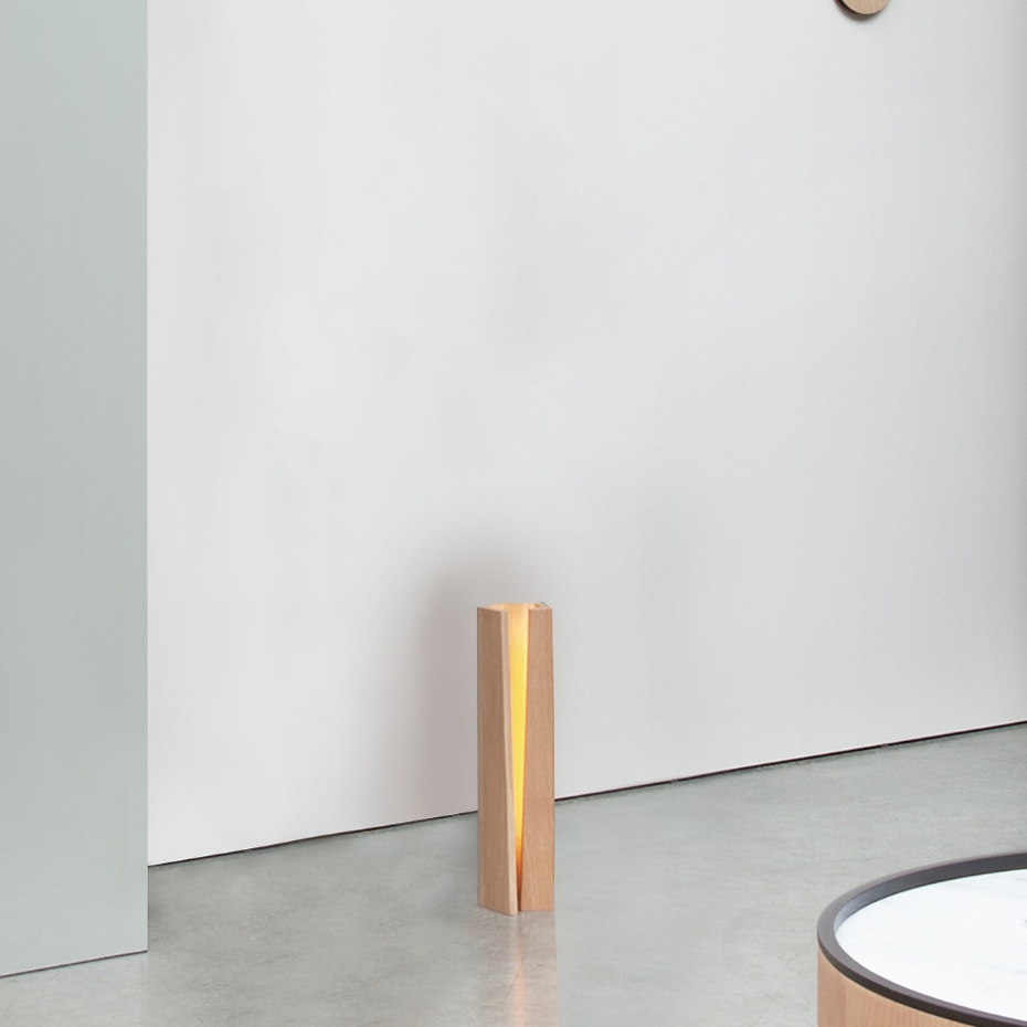 Lampe Élagone en chêne massif