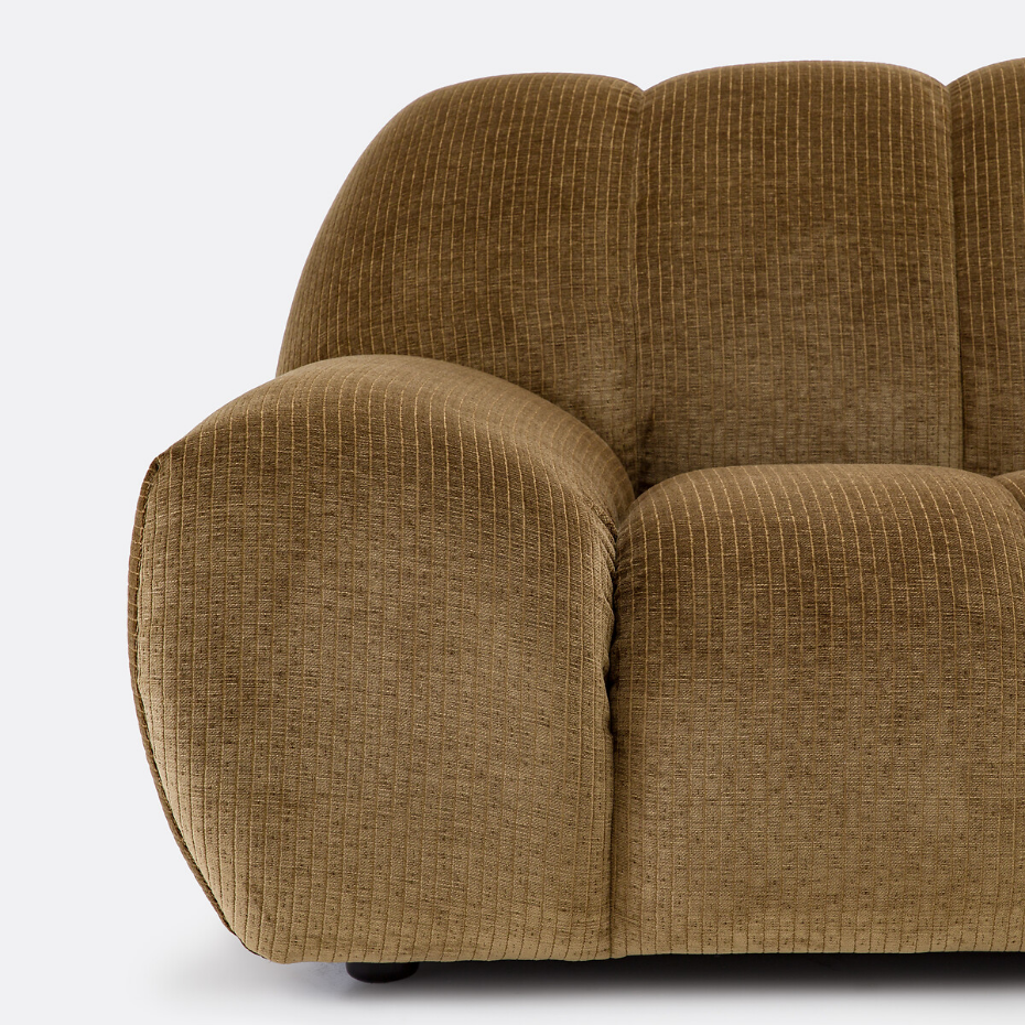 Fauteuil XL, velours côtelé vintage, Nuria