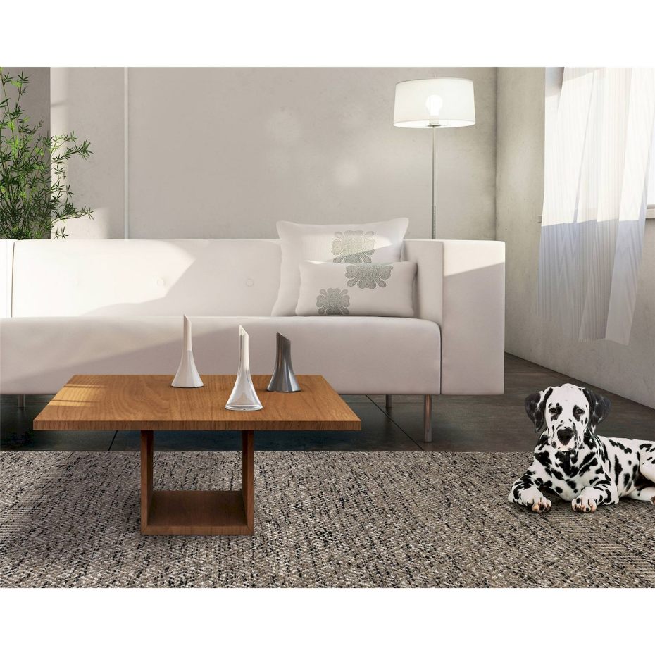 Tapis tissé main en viscose rectangulaire
