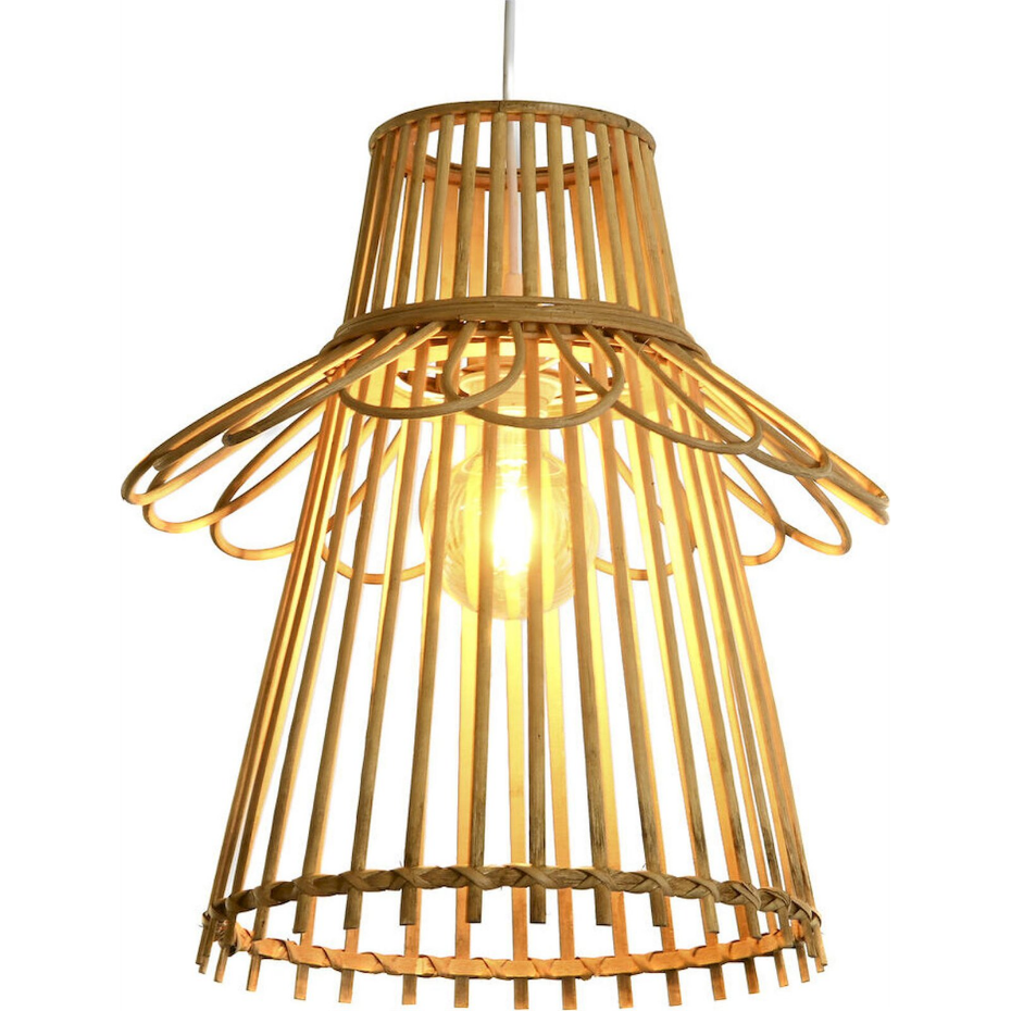 Suspension en rotin rond Urban