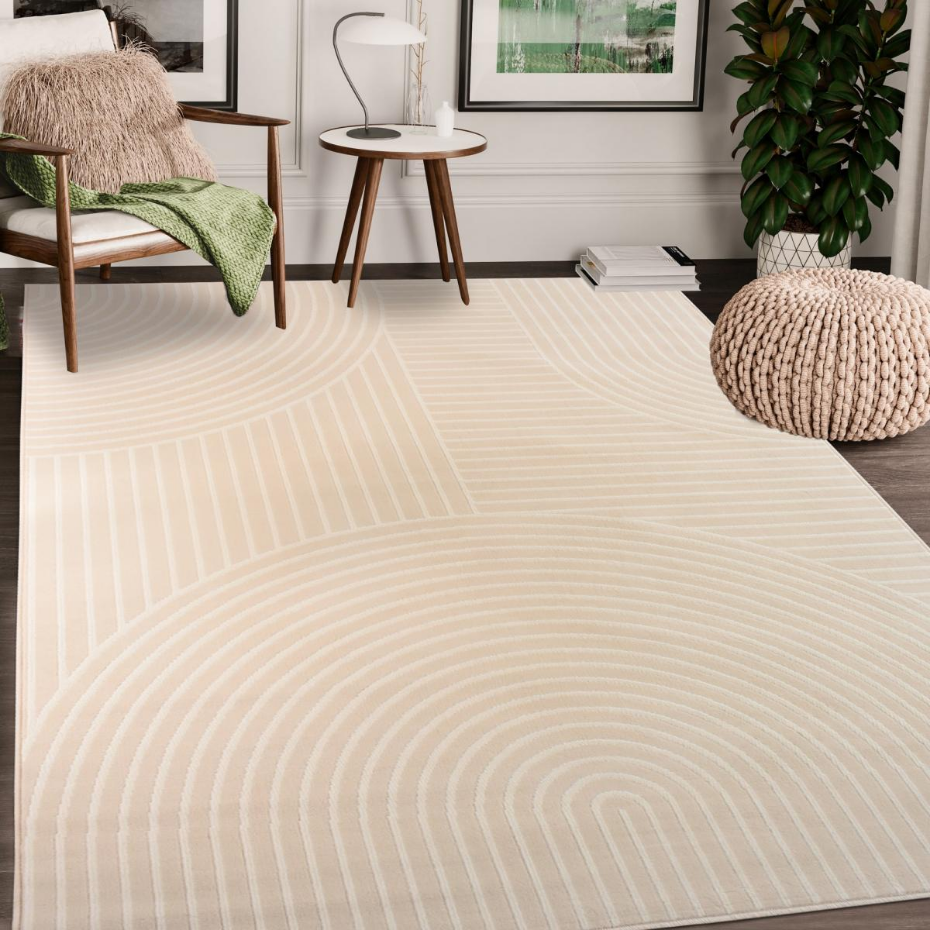 Tapis salon et chambre tissé motif géométrique LYN49 ARCROL