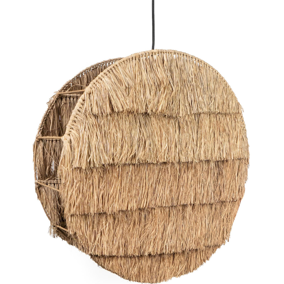 Suspension ronde en fibre naturelle
