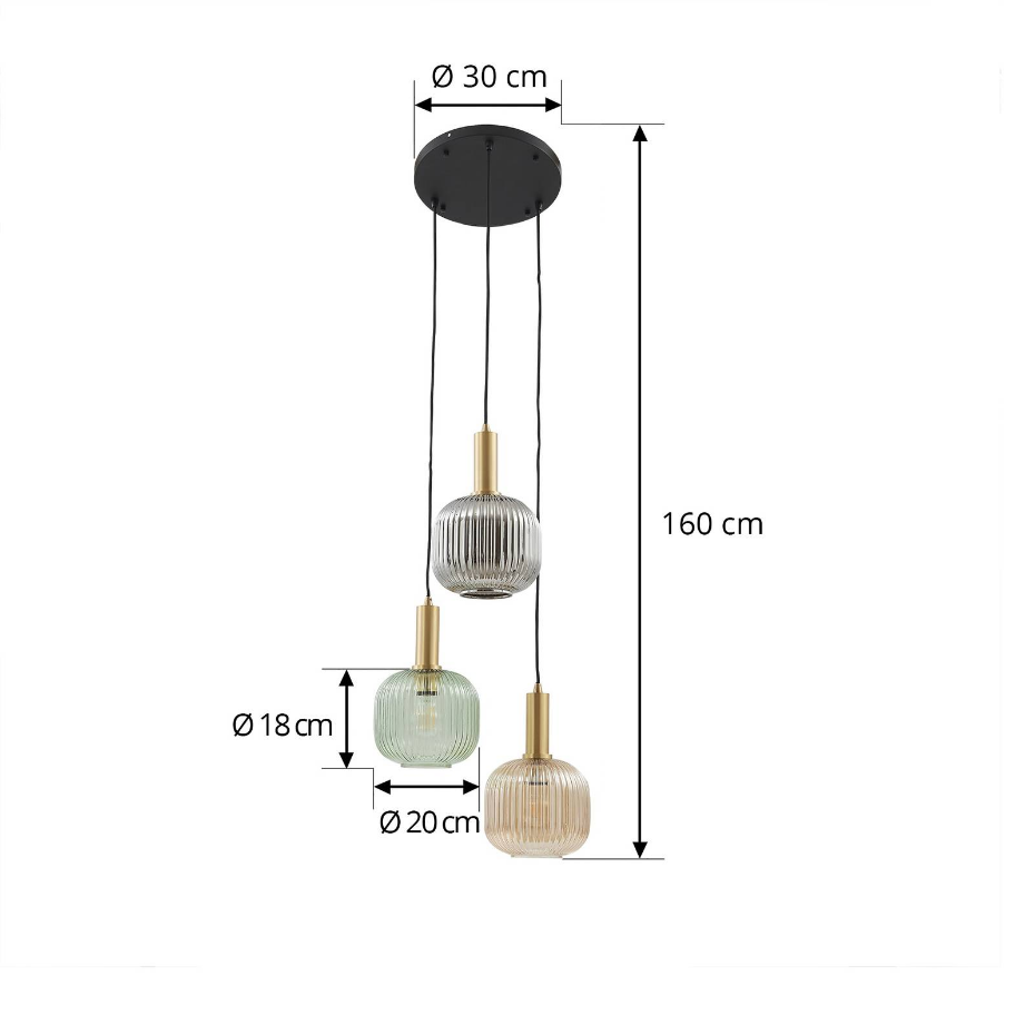 Suspension en verre vintage, Dorotoe