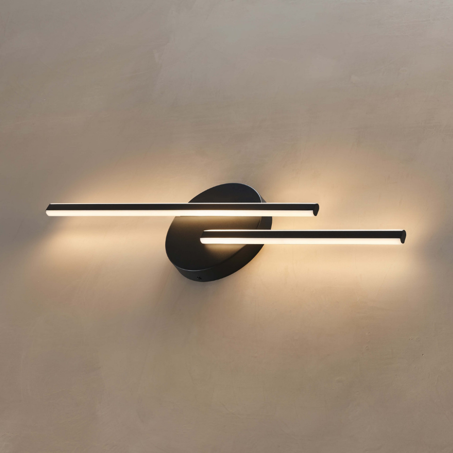 Applique LED noire longiligne - PIA