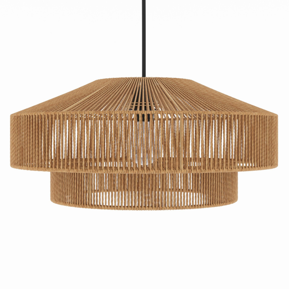 Suspension ronde en papier de corde 60 cm - CLAIRIA