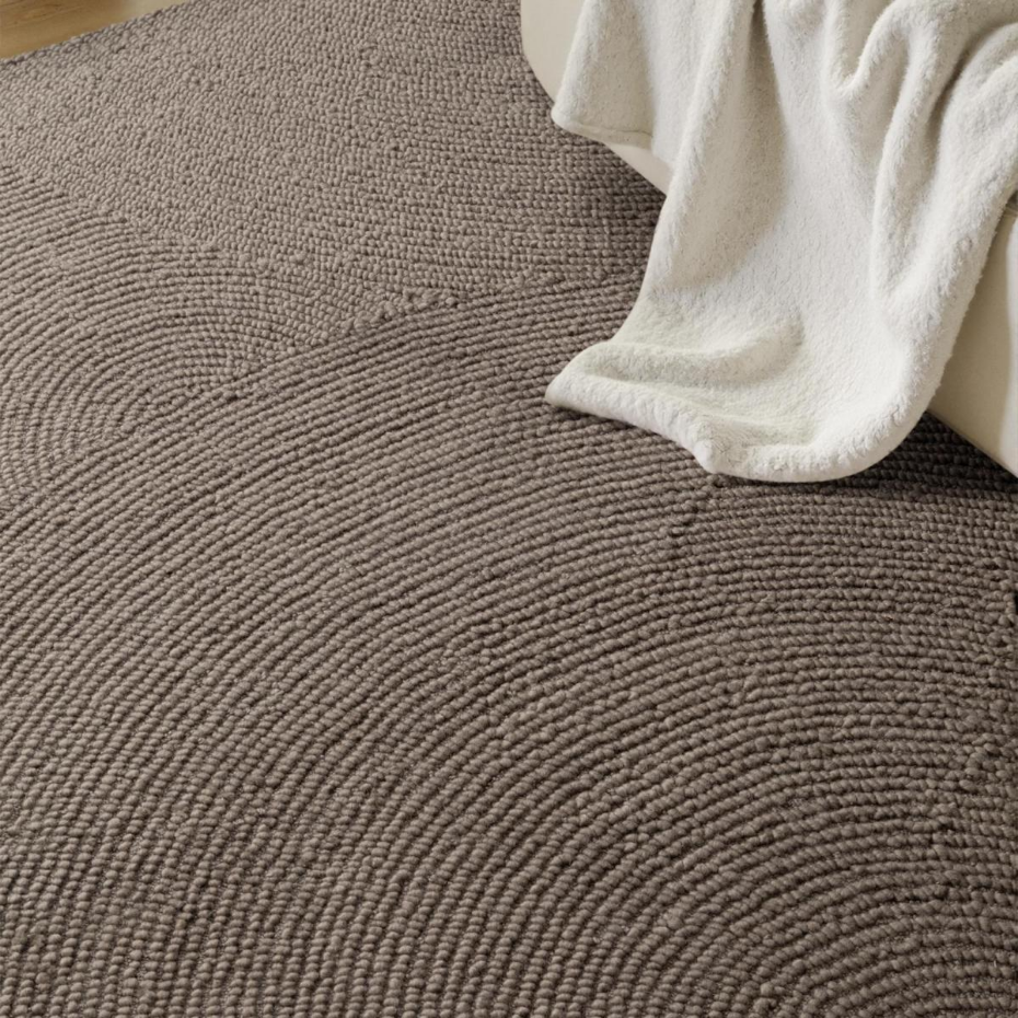 Tapis rond ELENI Faux uni