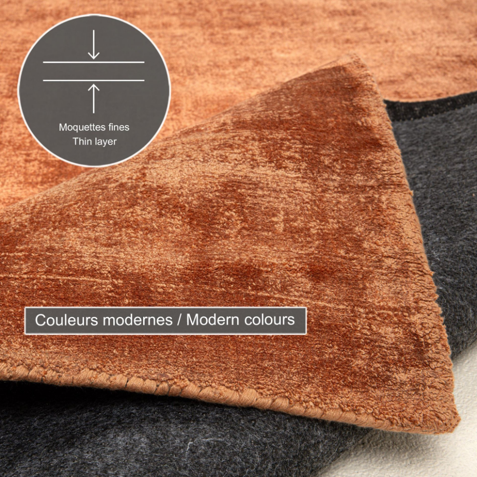 Tapis en viscose brillant tissé main - Star