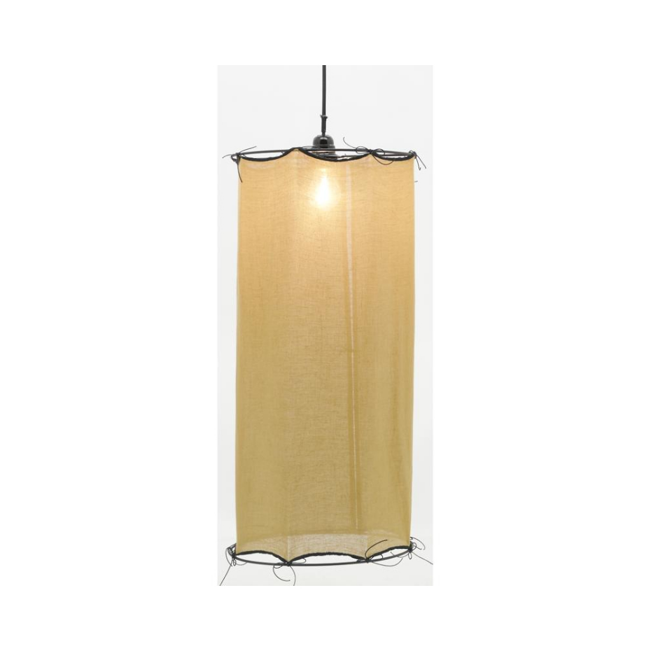 Abat-jour pour suspension en coton Riad Petit Safran