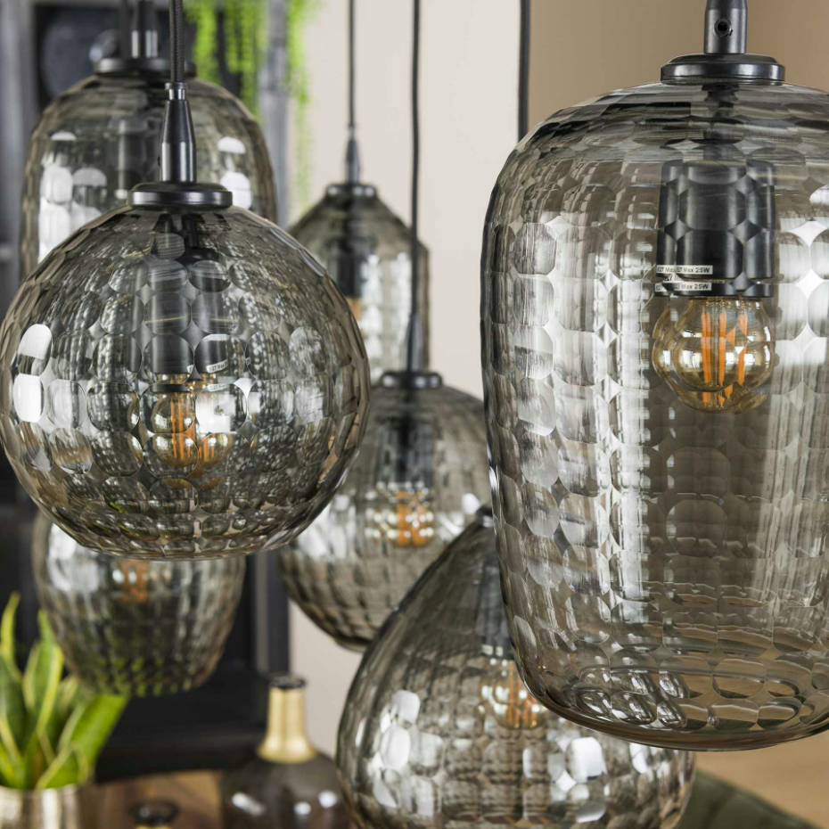 Suspension vintage 7 lampes NOVA