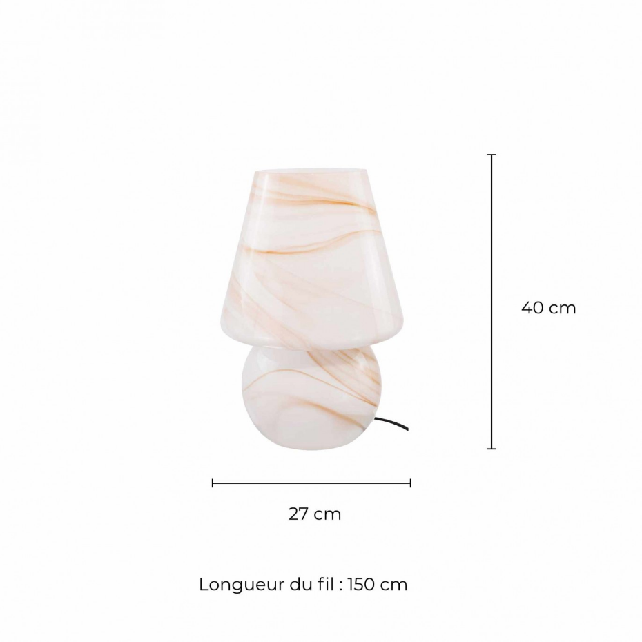 Lampe à poser en verre, VOLPA