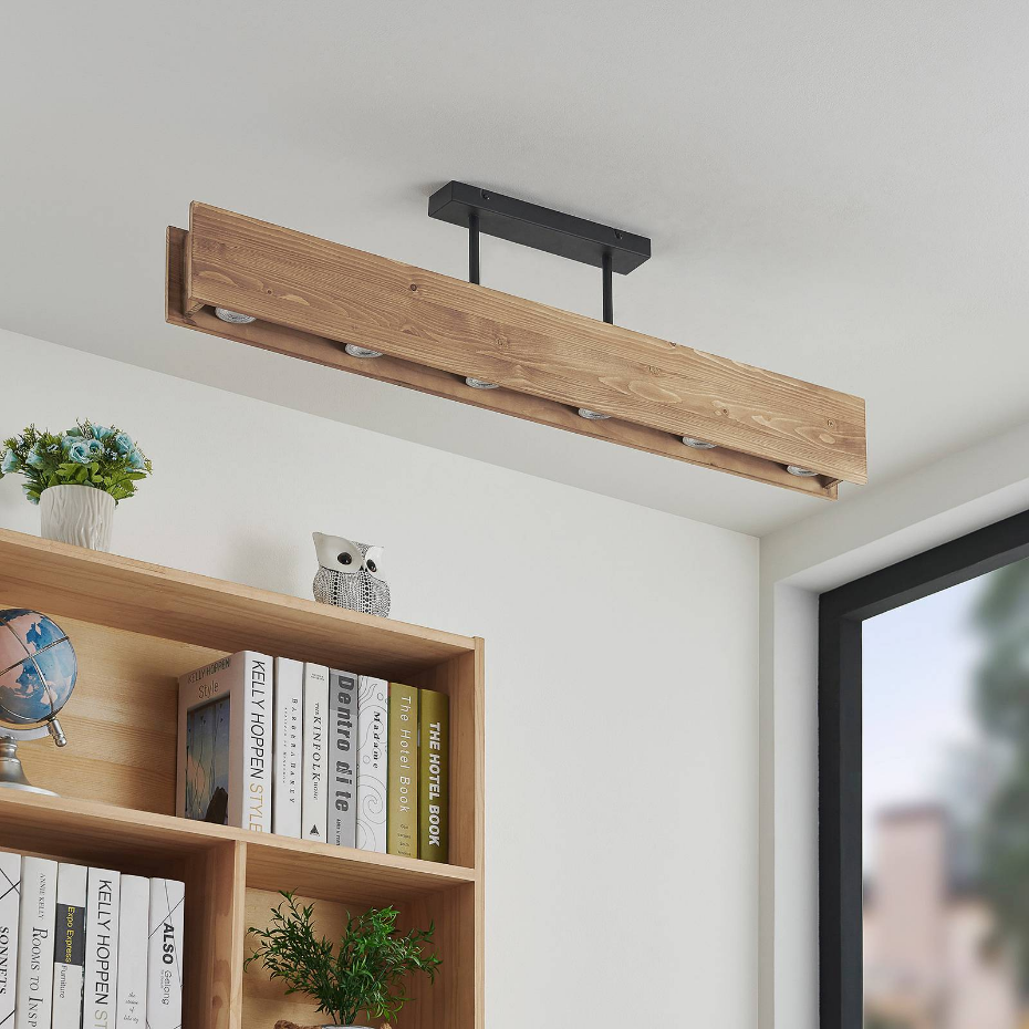 Plafonnier en bois scandinave, Malwin