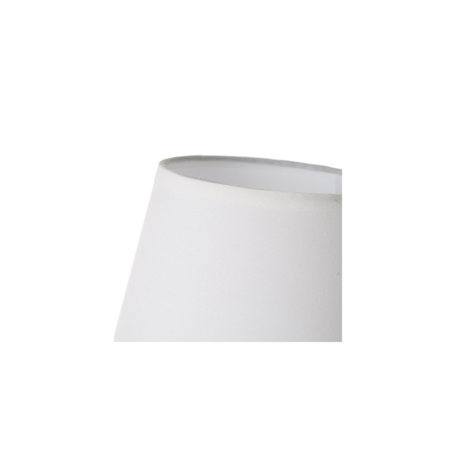 Lampe à poser ronde céramique blanche effet naturel - 17x17x27.5cm
