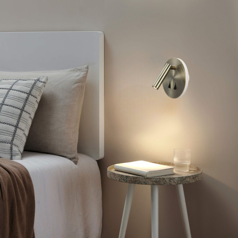 Applique Tête De Lit Cayman Led Nickel Satiné