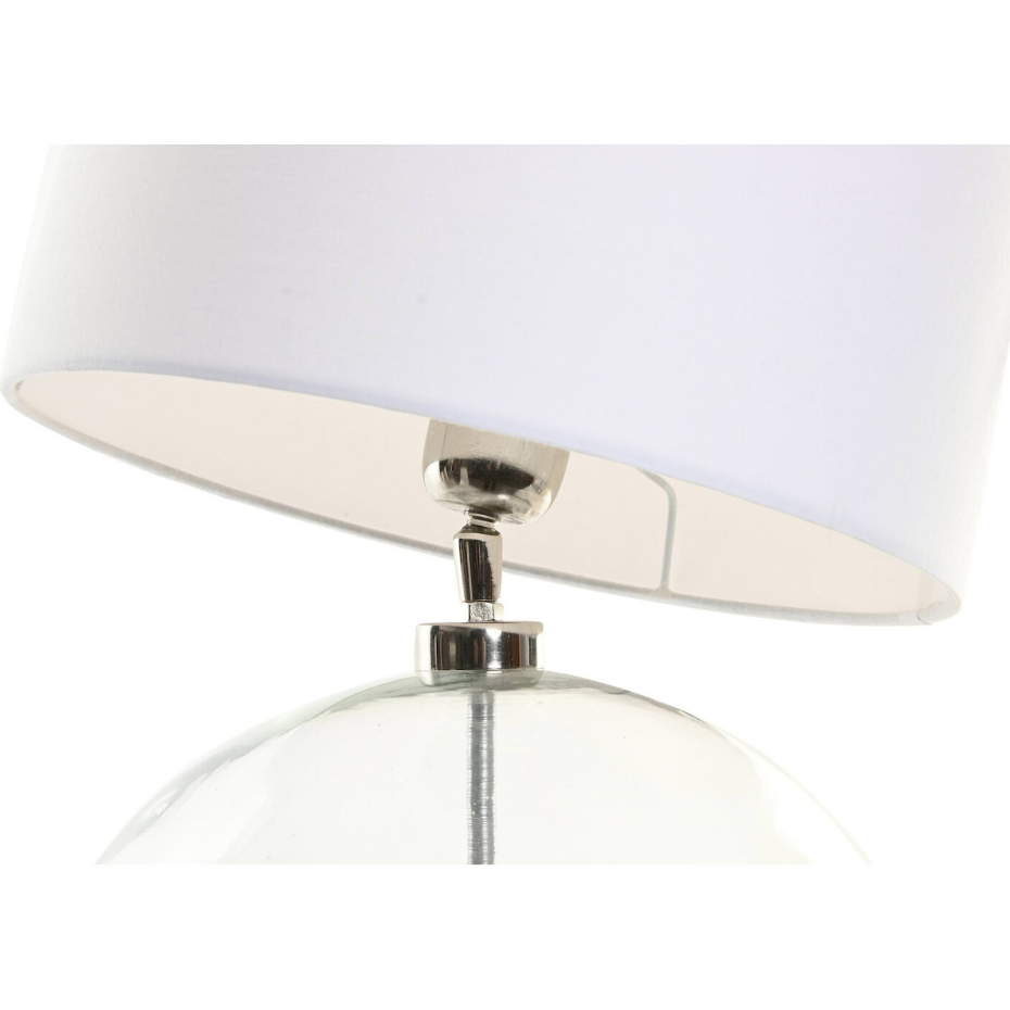 Lampe à poser ronde en verre et coton Moderno