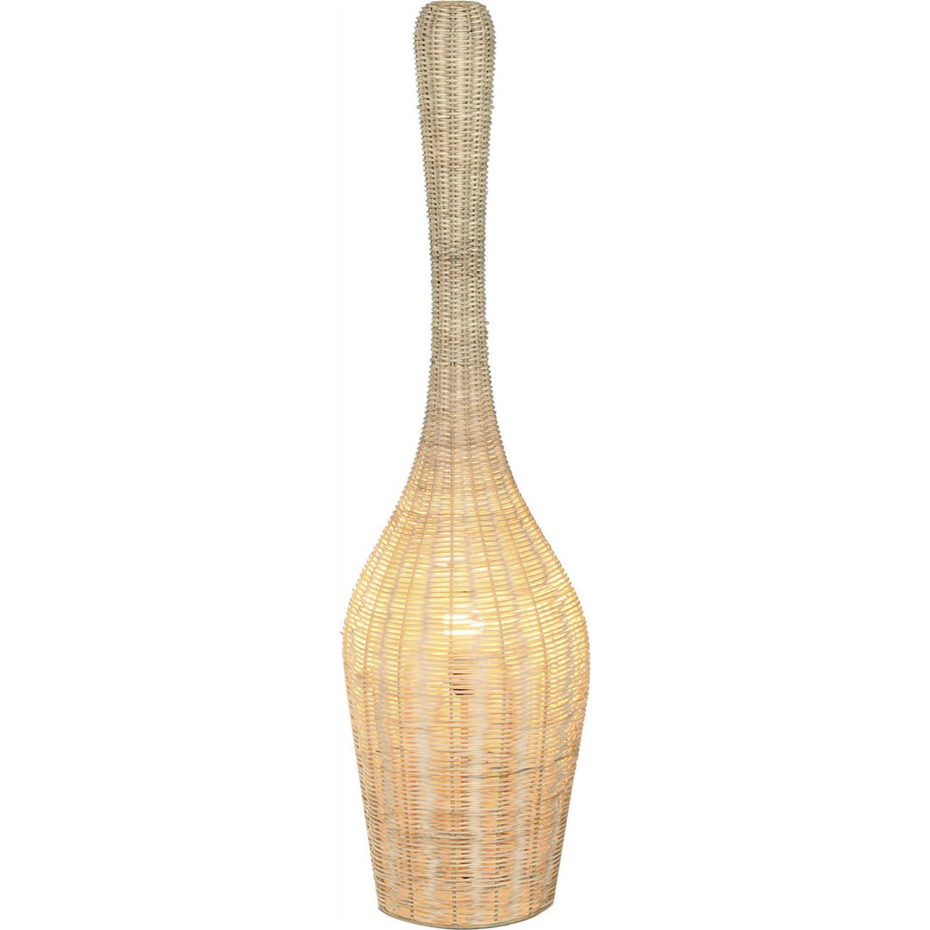 Lampadaire en rotin et fer style organique Tropical