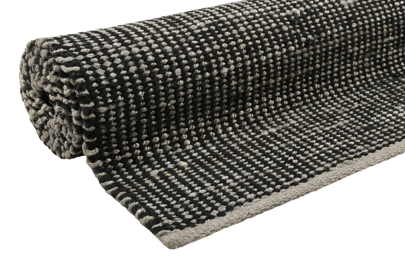 Tapis jute et laine tissé main ,  GOBI