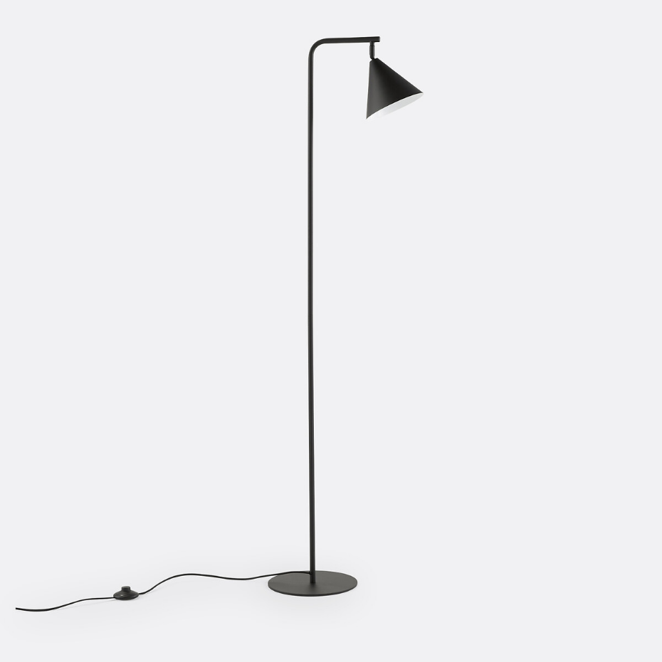 Lampadaire orientable en métal fer, Hiba