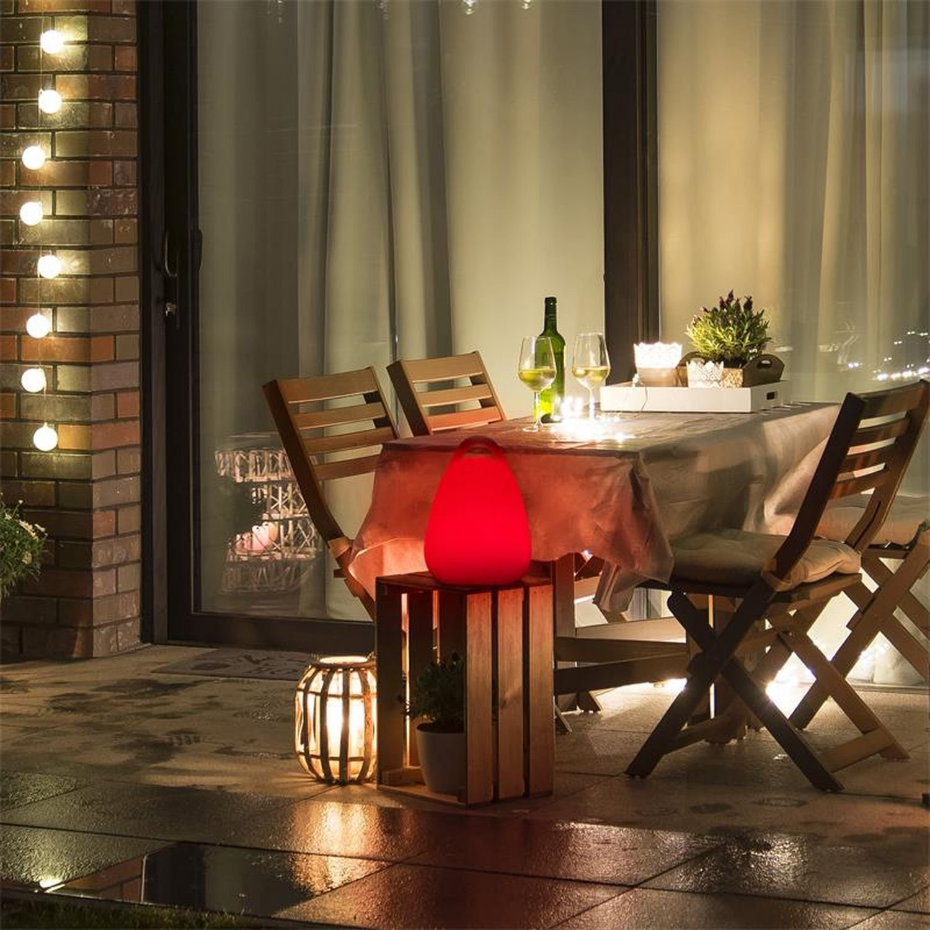 Lampe LED d'extérieur à poser avec poignée et télécommande