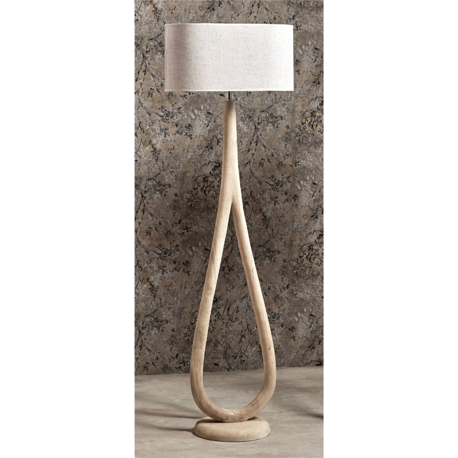 Lampadaire en bois forme organique design contemporain