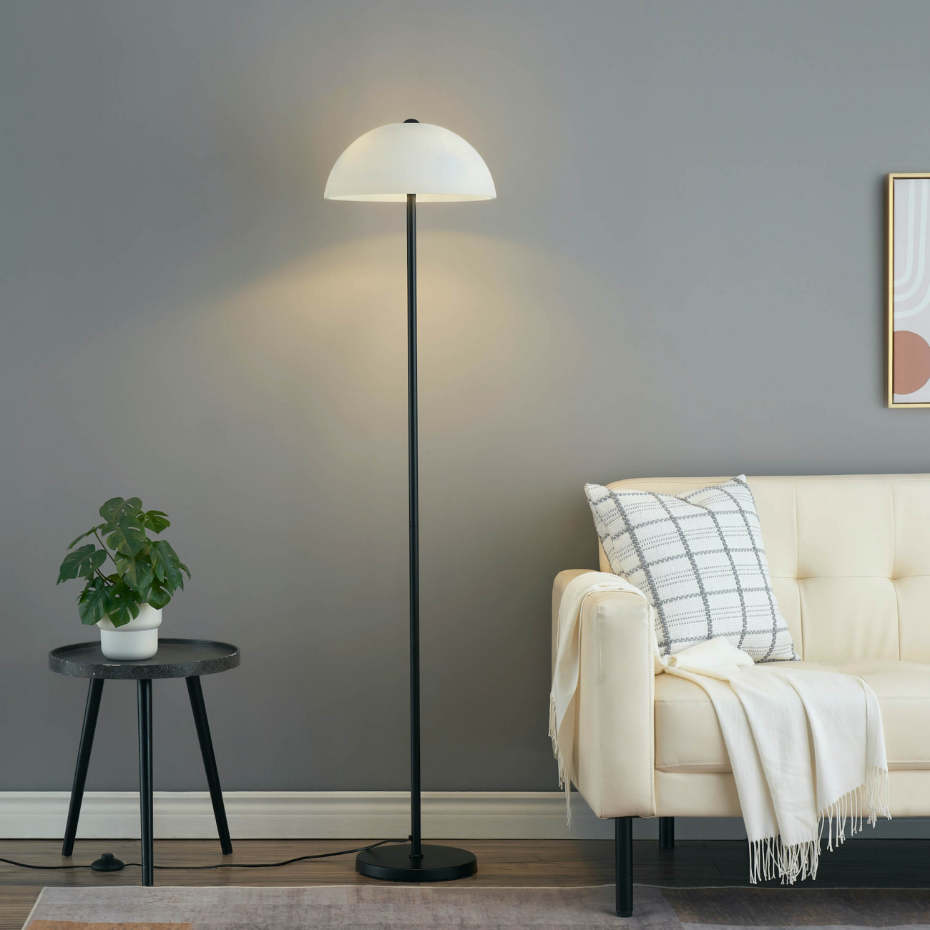 Lampadaire moderne à cloche en verre - MELITO